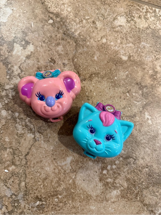 Blue Bird Other - 90s Bluebird Mattel Polly Pocket Cuddly Kitty & Koala Picnic compacts Vintage